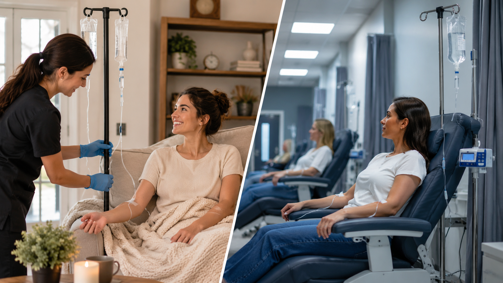 Mobile IV Therapy in Old Town Compared to In-Clinic Visits