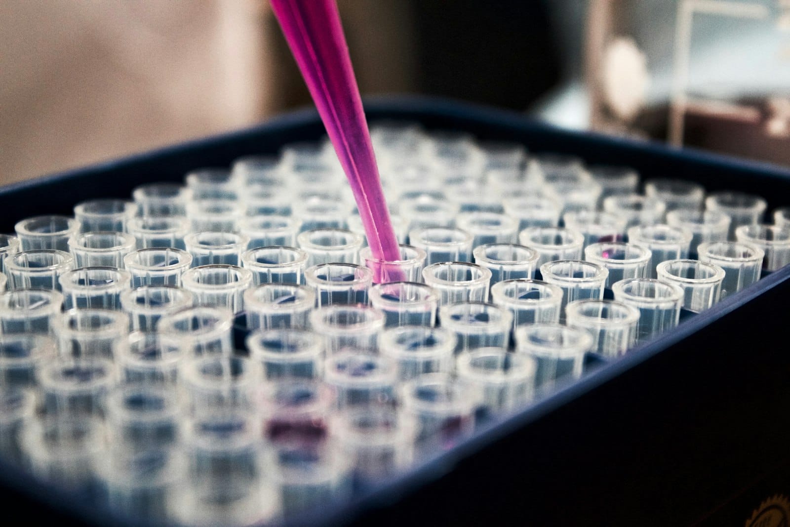 Laboratory vials being prepared for NAD+ therapy